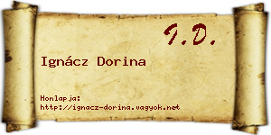 Ignácz Dorina névjegykártya