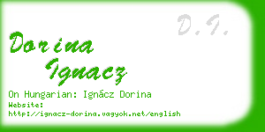 dorina ignacz business card